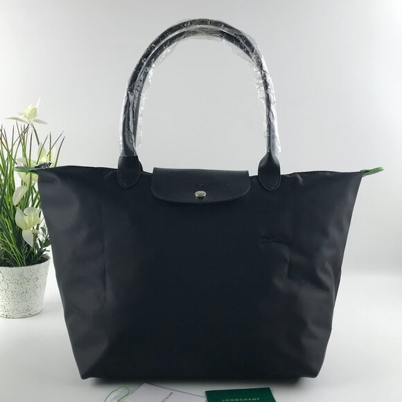 Longchamp New Large Black Shopping Bag - Picture 1 of 12